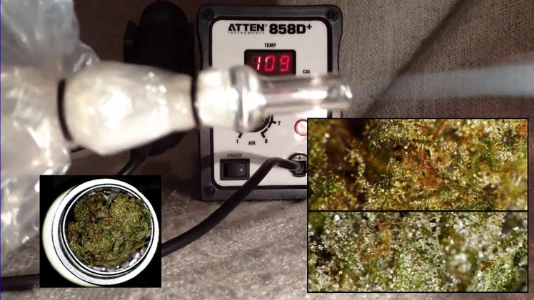 DIY vaporizer with balloons, including trichomes microscopy before & after