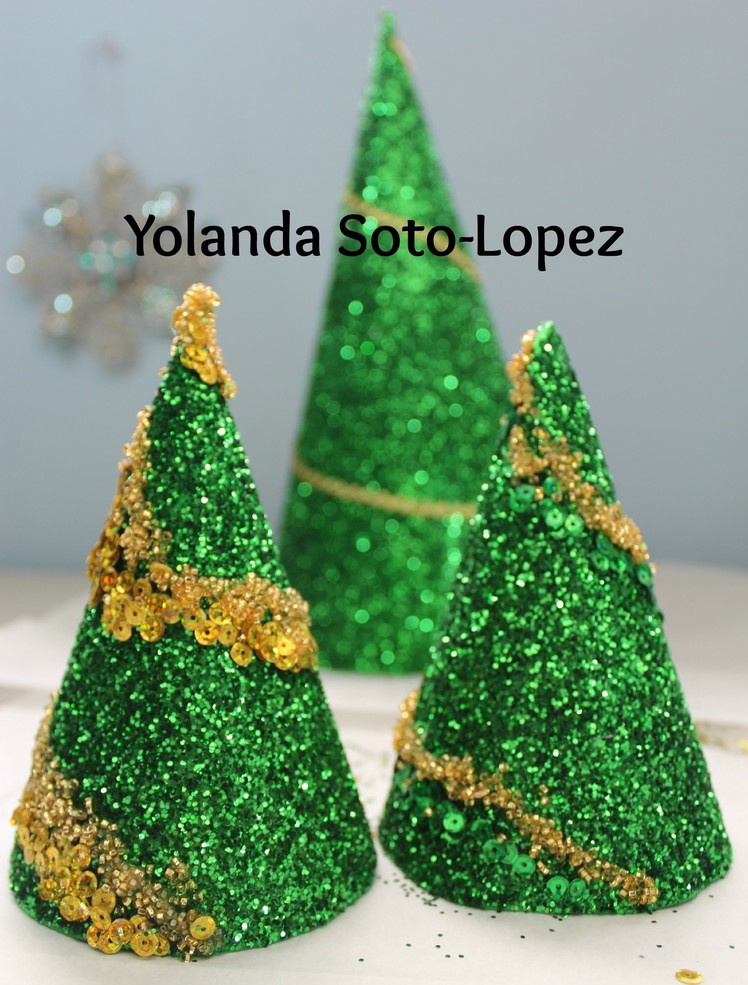 Easy to make  #Glitter #Christmas Tree Decorations