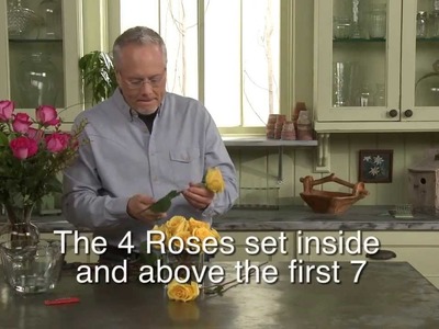 Fast & Easy Lesson- Arranging Roses - 7 4 1 and You're Done!