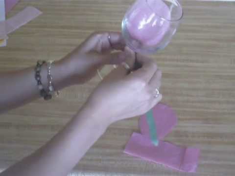 Flower wine glass party favor