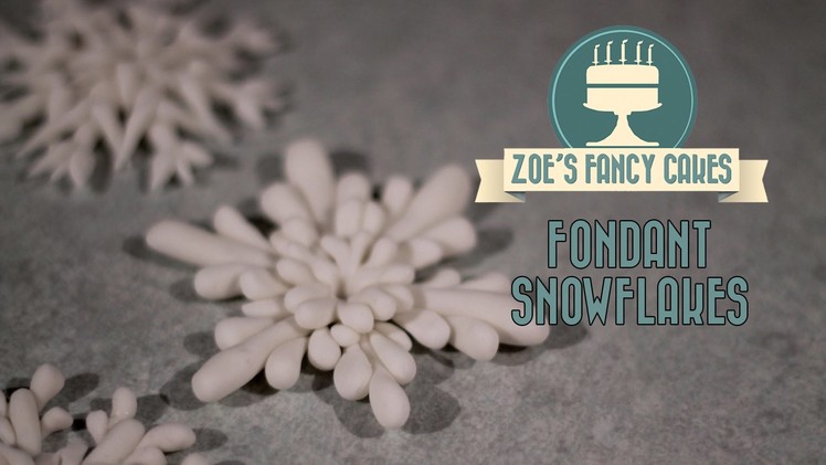 Fondant snowflake cake topper modelling paste how to cake decorating tutorial