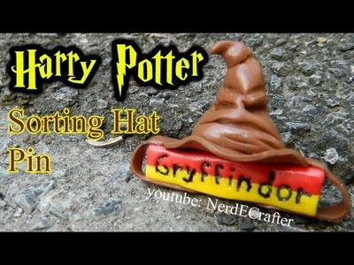 Harry Potter Sorting Hat Pin Polymer Clay Tutorial Collab. Arcilla Polimérica