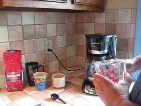 How much ground coffee to add when making coffee in a drip brewer.