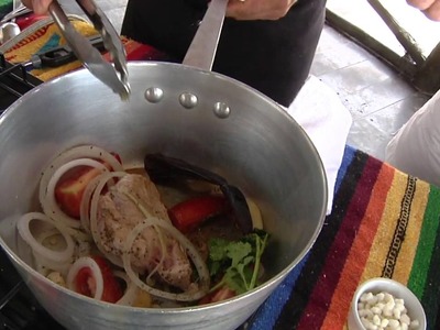How To Cook Mexican Pozole Soup - A Hominy, Onion, Tomato and Pork Soup Recipe