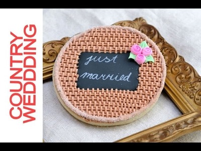How To Decorate Country Style Burlap Wedding Cookies, Decorating with Royal Icing