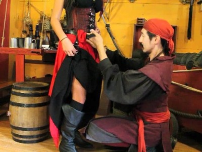 How to Drape a Pirate Skirt