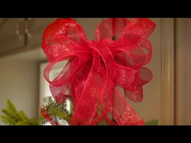 How to Hang Christmas Tree Ribbon Toppers : Christmas Tree Decorations & Tips