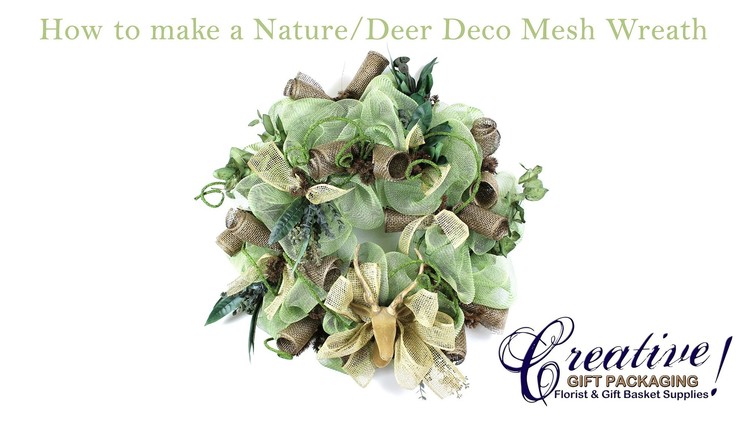 How to make a Nature.Hunting Deco Mesh Wreath!