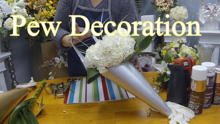 How to Make a Pew Decoration with Fresh or Artificial Flowers