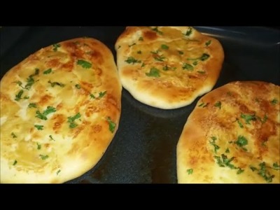 How to make Garlic Naan in Oven | Indian Flatbread Recipe