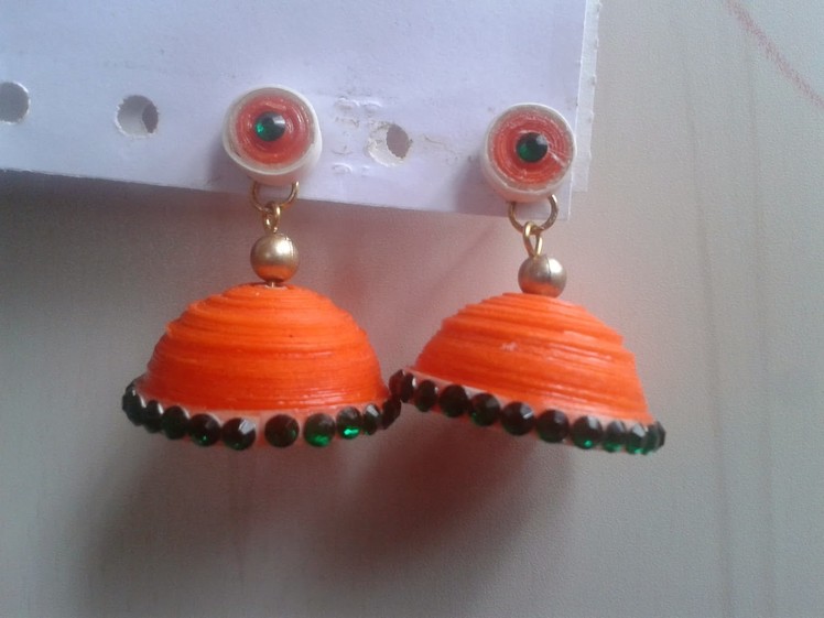 How to make Paper Quilling Jhumka   Malayalam tutorial. . . . 