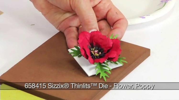 How to Use Sizzix Thinlits Poppy Flower 658415