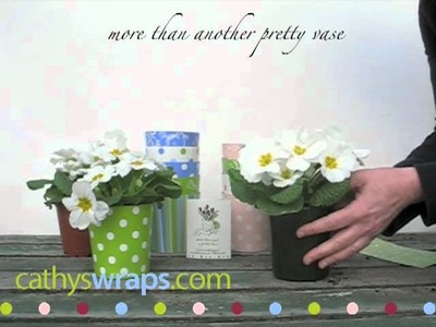 How to wrap a potted plant to make centerpieces and gifts.