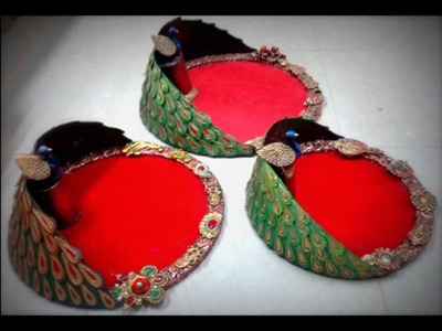 Indian Wedding theme  Tray in paper mashe.
