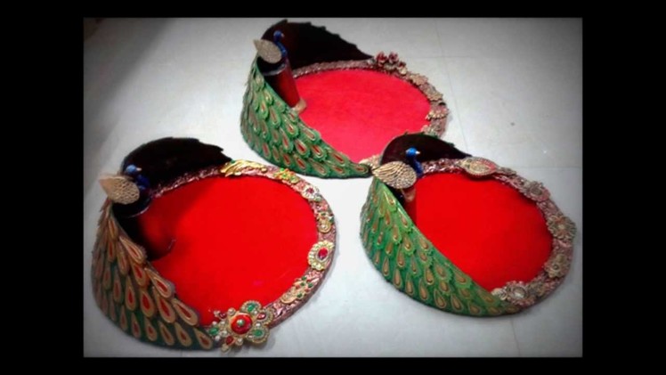 Indian Wedding theme  Tray in paper mashe.