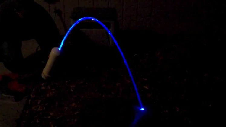 Laminar flow nozzle prototype Green, Blue, Cyan LED light