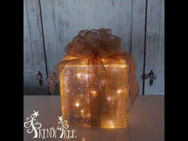 Lighted Christmas Present Tutorial by Trendy Tree