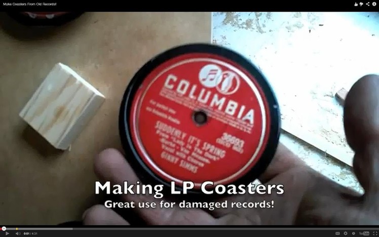 Make Coasters From Old Records!