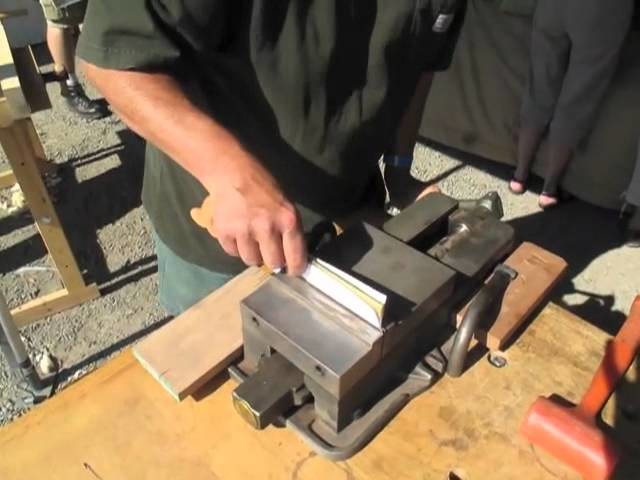 Mike Wenzloff Sets a Saw With a Piece of Paper