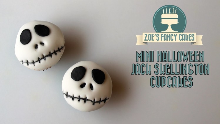 Mini Halloween Jack Skellington cupcakes How To Cake Tutorial
