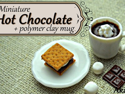 Miniature Hot Chocolate + Mug - Polymer Clay Tutorial