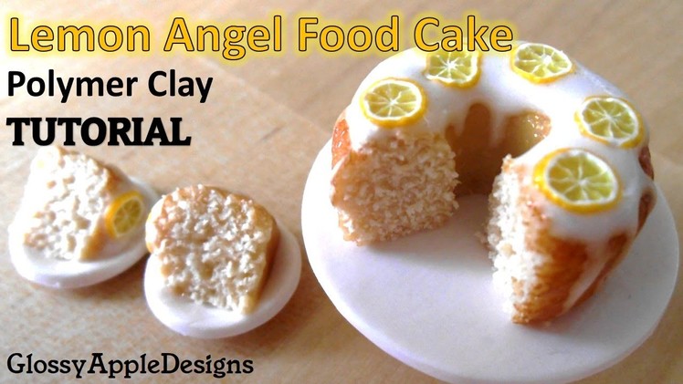 Miniature Polymer Clay Lemon Angel Food Cake Tutorial