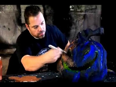 Painting and final seal -- Part 8 of 8 - Paper Mache Pumpkin Head How-to
