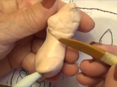 Part 2 adding polymer clay on torso figure for my female doll