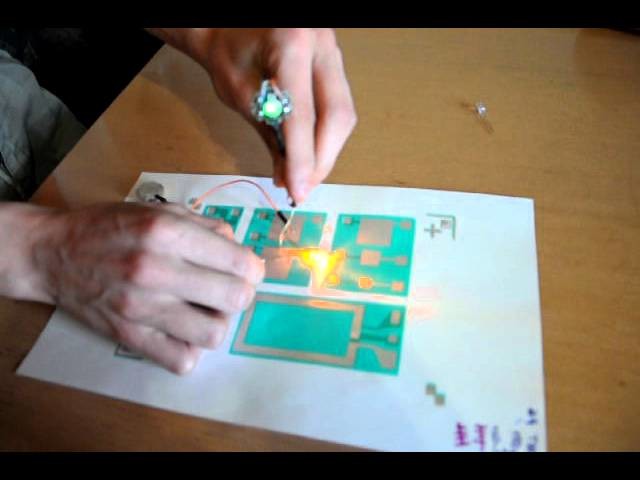 PCB made by screen printing on paper | TIV z sitotskom