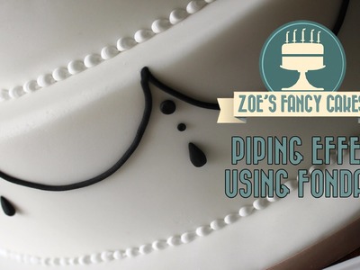 Piping effect on a cake using fondant How To Cake Tutorial