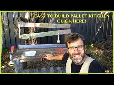 Play Kitchen. Pallet Ideas. How to Build an Awesome Play Kitchen. Using Reclaimed Pallet Wood!