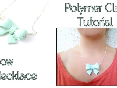 Polymer Clay Jewelry Tutorial - How To Make A Cute Bow Necklace