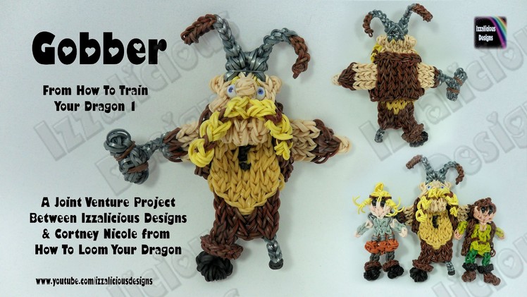 Rainbow Loom Gobber Action Figure.Charm from How To Train Your Dragon - Gomitas