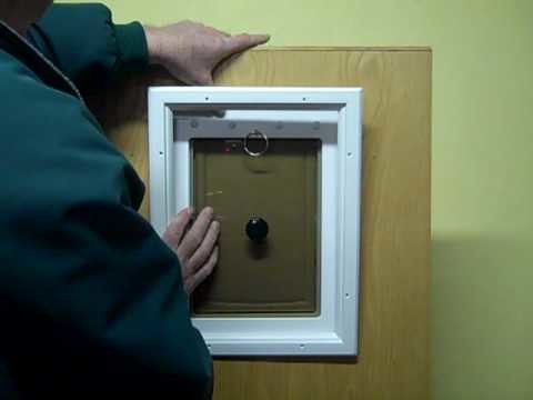 Simple way to install this airtight dog door for your pet into your exterior door