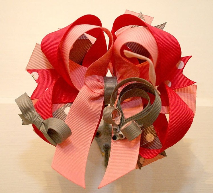 ~Stacked hairbow DESIGN IDEA~ Mouse inspired hairbow tutorial