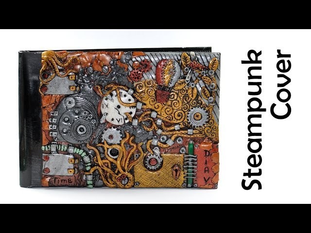 Steampunk journal.photo album cover - polymer clay TUTORIAL