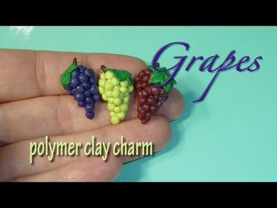 Wine Grapes Polymer Clay Charm