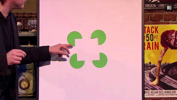 Christmas Lectures 2011: Bruce Hood demonstrates the kanizsa illusion