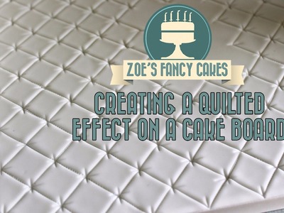 Creating a quilted effect on a cake board How To quilting Tutorial