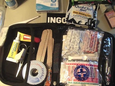 Emergency Outdoor First Aid Medical Kit & Contents Great for Camping Hiking Hunting Boating etc. 