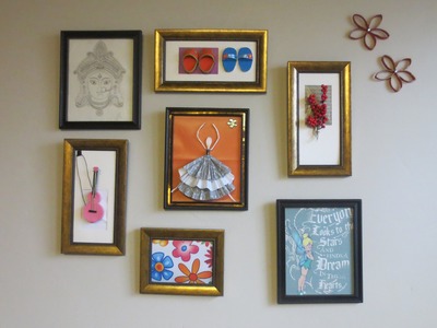 Home Decor : Tshirt graphic & 3D Wall Art Picture Frame Collage Ideas