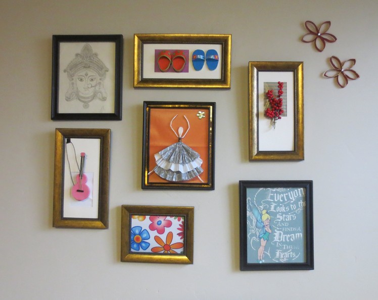 Home Decor : Tshirt graphic & 3D Wall Art Picture Frame Collage Ideas