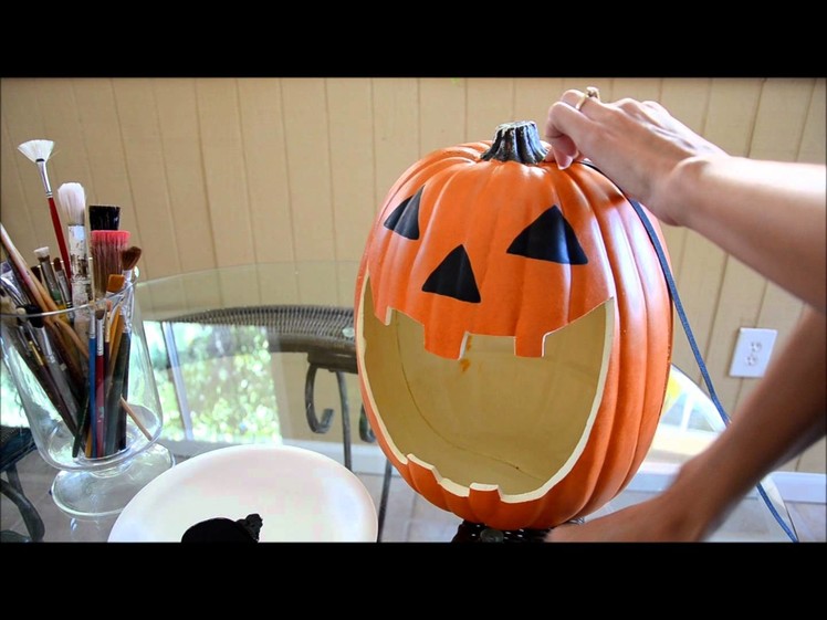 How to carve a foam pumpkin