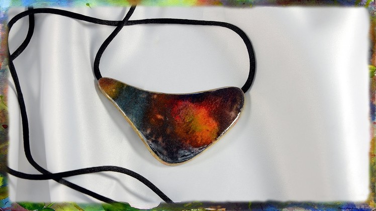 How To Construct The Watercolor Paper Jewelry Pendant, Video 3