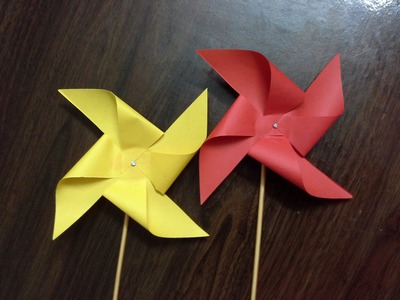 How to make a paper windmill (tutorial) paper pinwheel