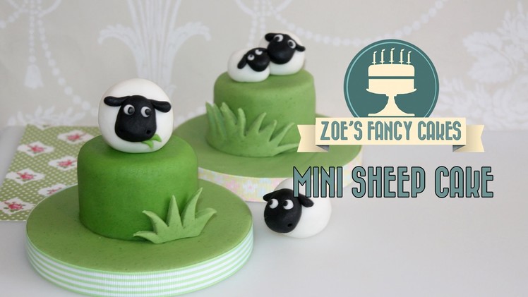 How to make a sheep cake topper fondant animals cute mini marzipan cake tutorial