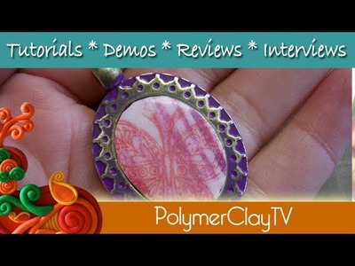 How to make an image transfer polymer clay bezel pendant