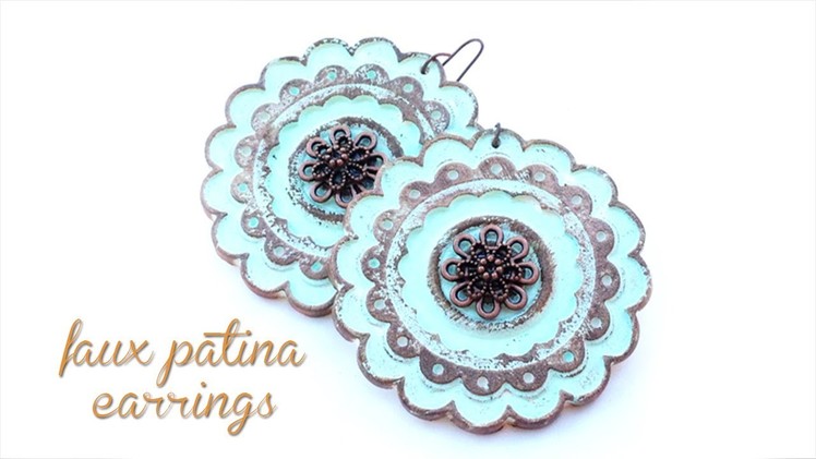 How To Make Faux Patina Earrings - Polymer Clay Tutorial