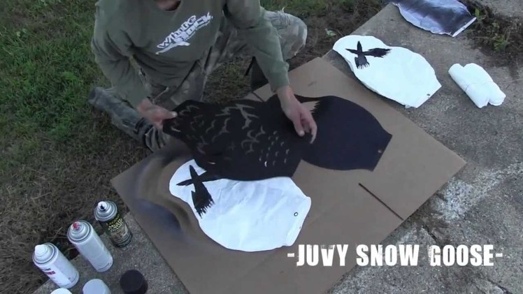 How to Paint Snow and Blue Goose Windsock Decoys - White Rock Decoys