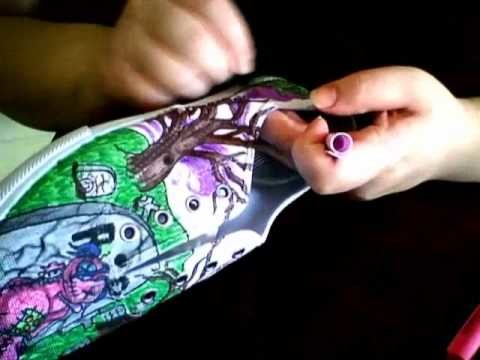 Me drawing on shoes 1